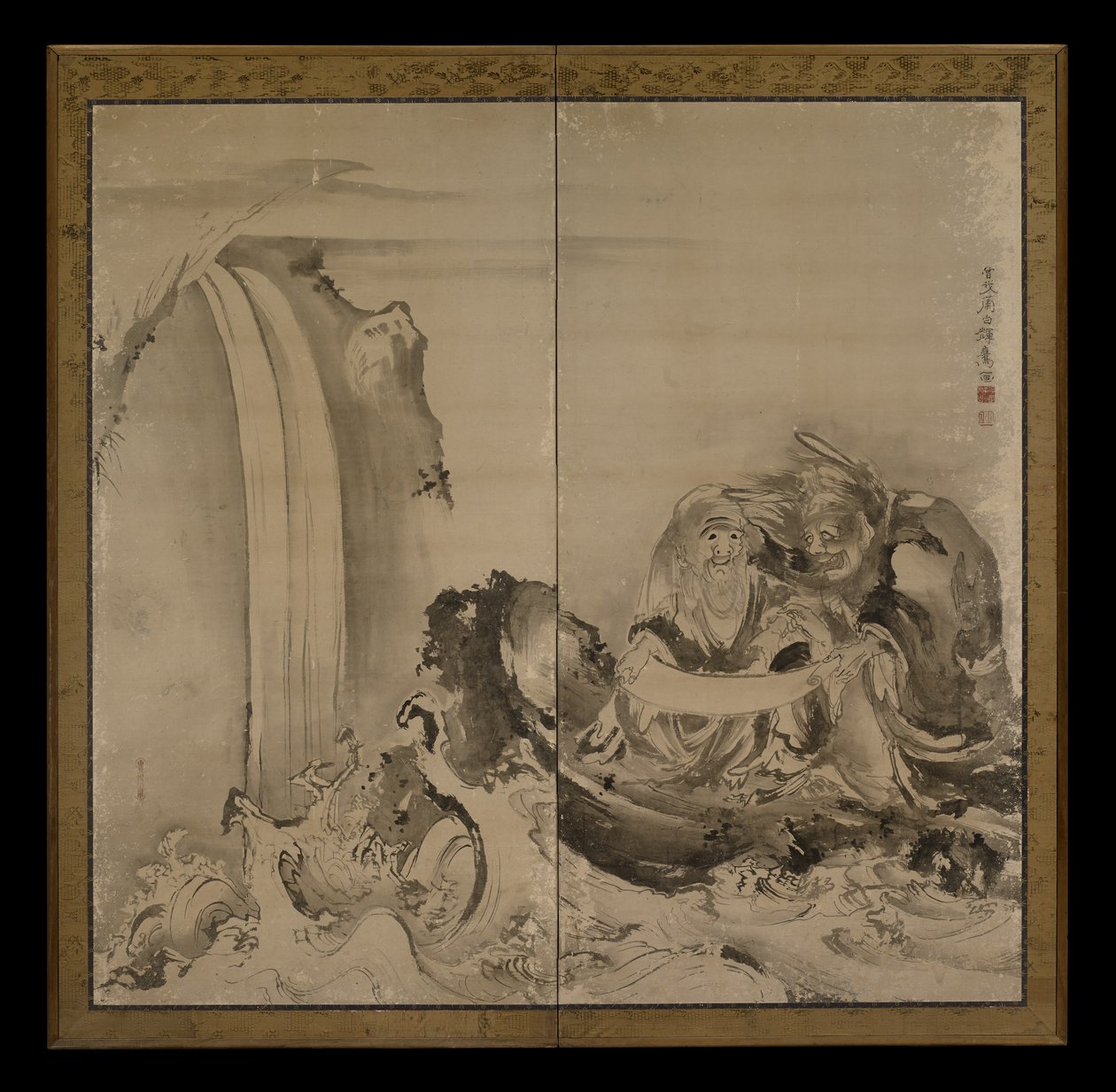 Deux figures, 1770s - Soga Shohaku