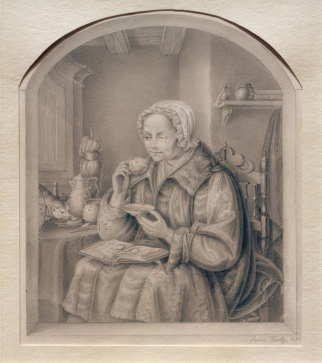 Femme buvant du café - Sophie Hartz