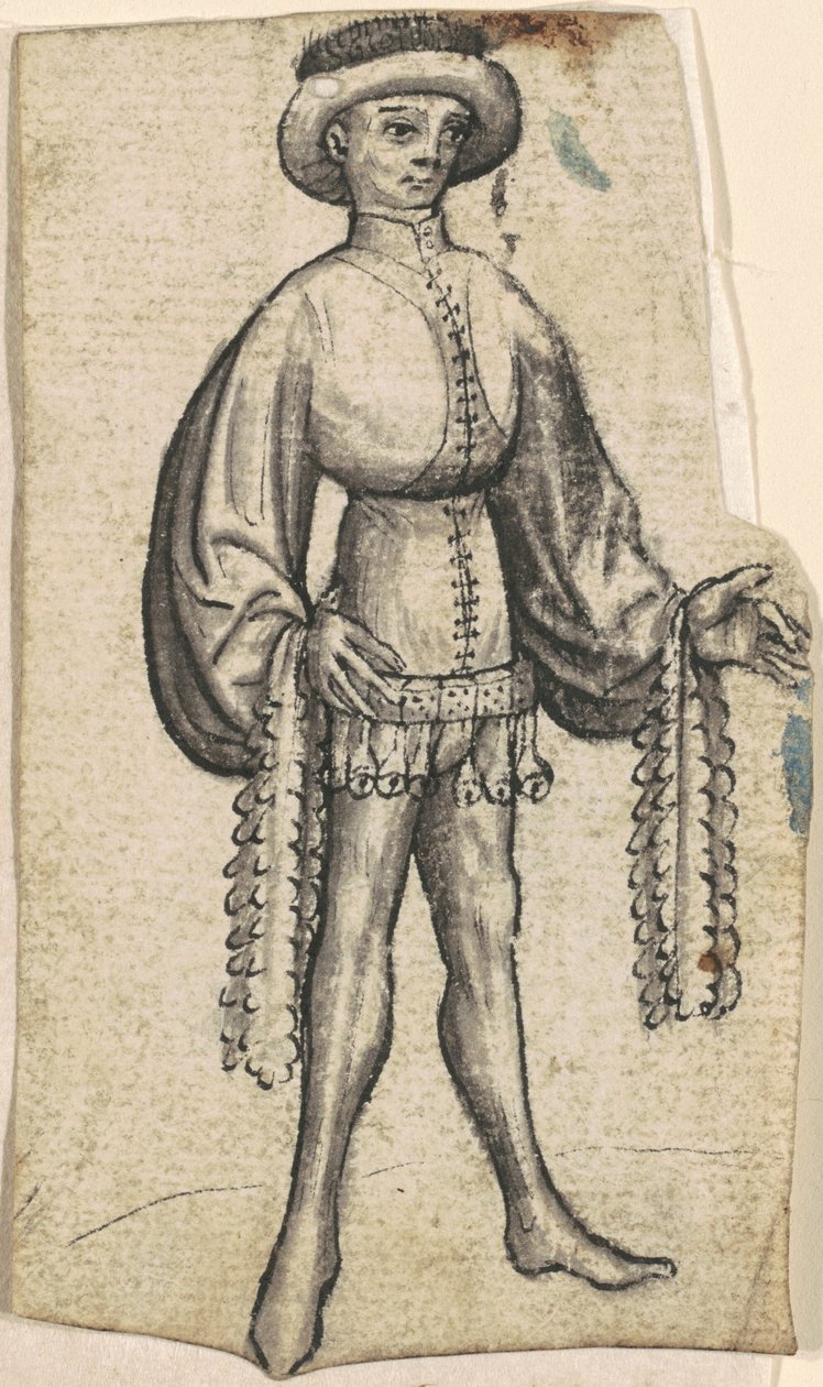 Un courtisan debout - South German 15th Century