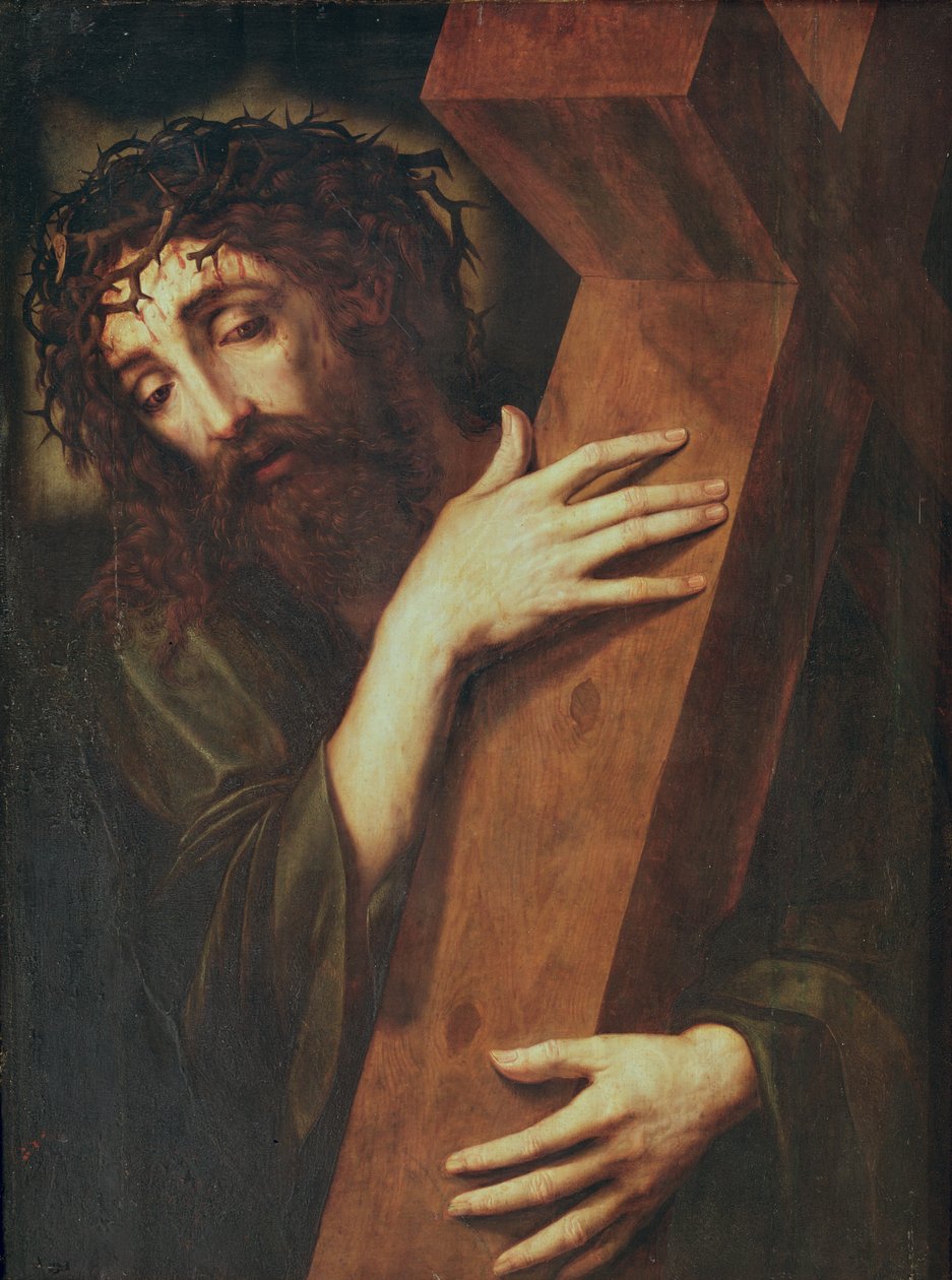 Le Christ portant la croix - Spanish School