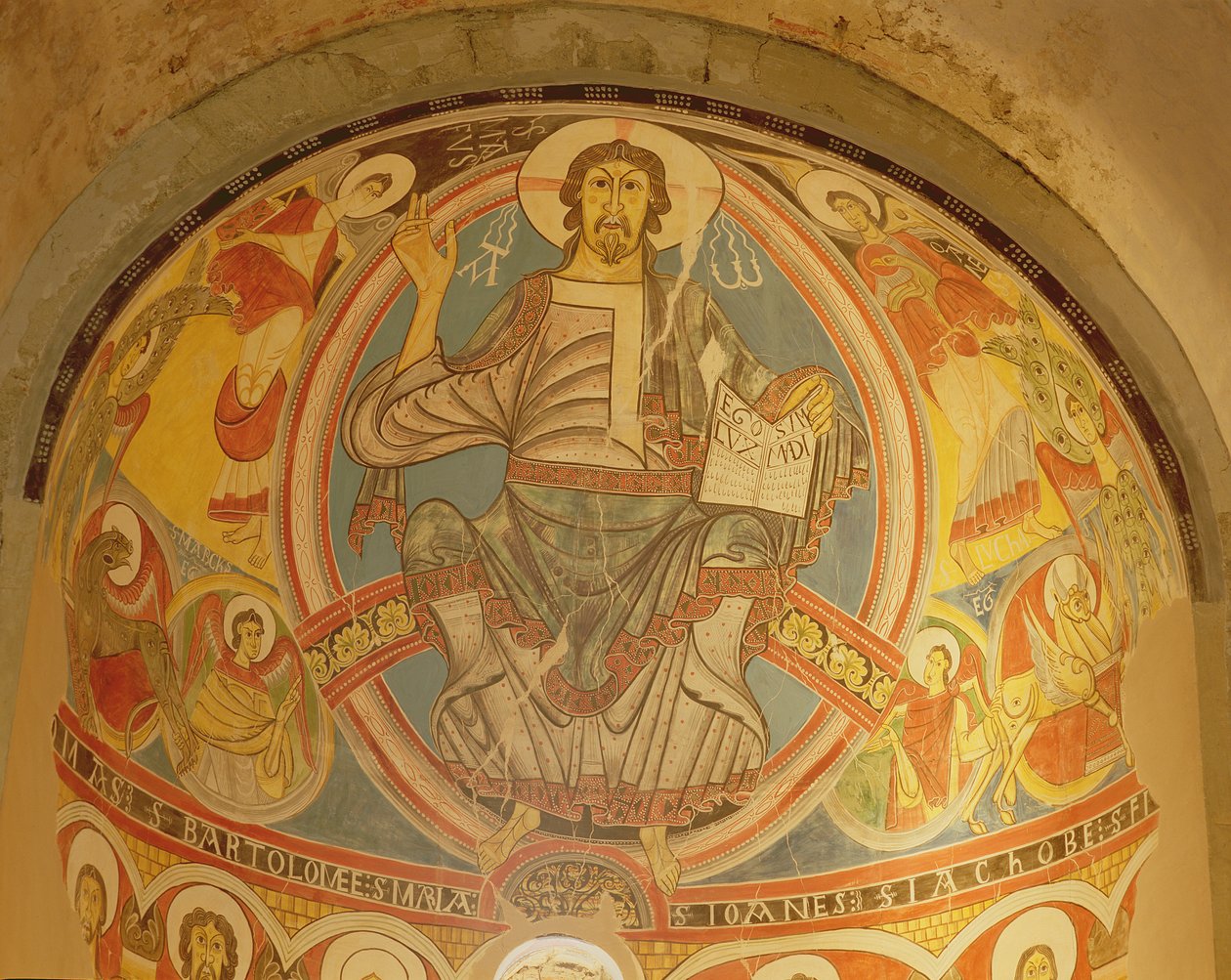 Christ en majesté flanqué de séraphins et des symboles des évangélistes, copie de l