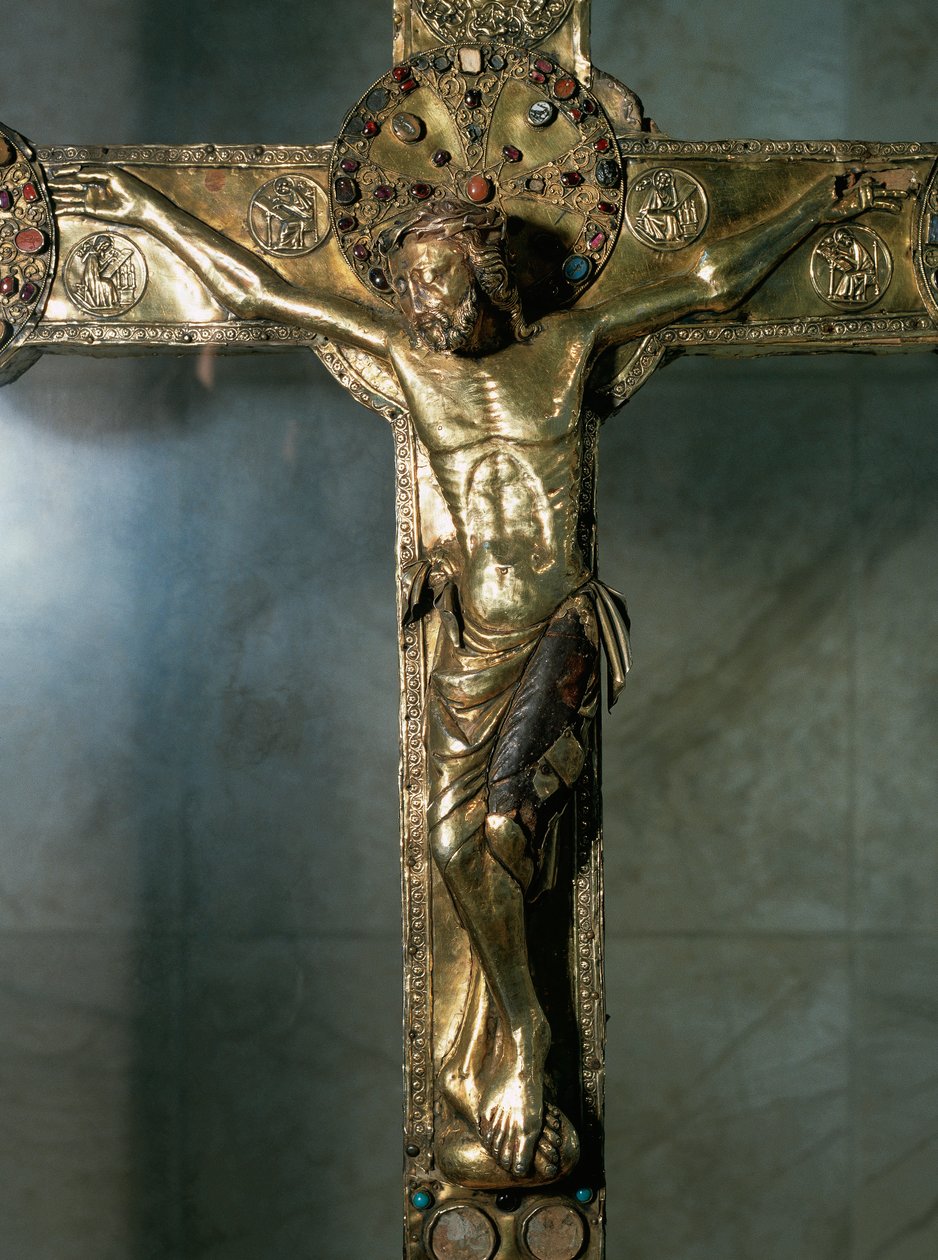 Croix processionnelle (argent doré) - Spanish School