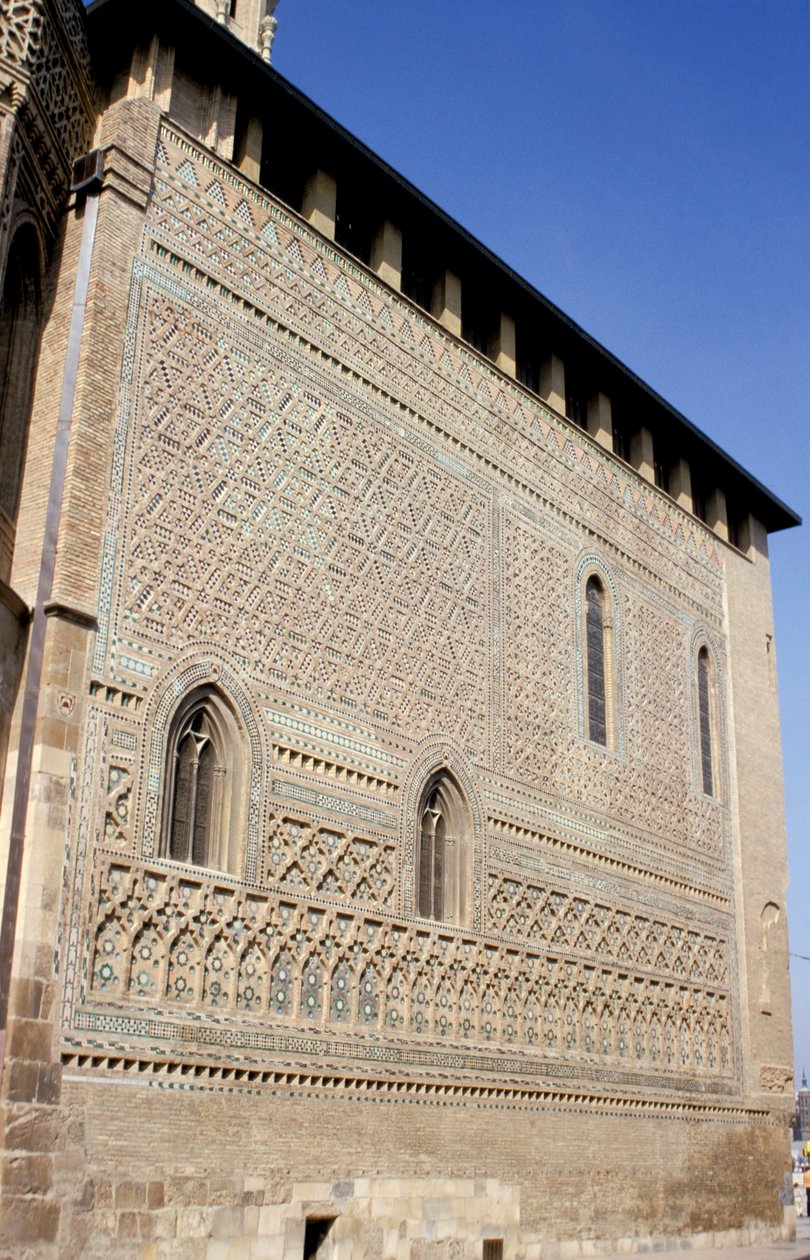 Espagne, Saragosse. La Seo, Mur Mudejar. - Spanish School
