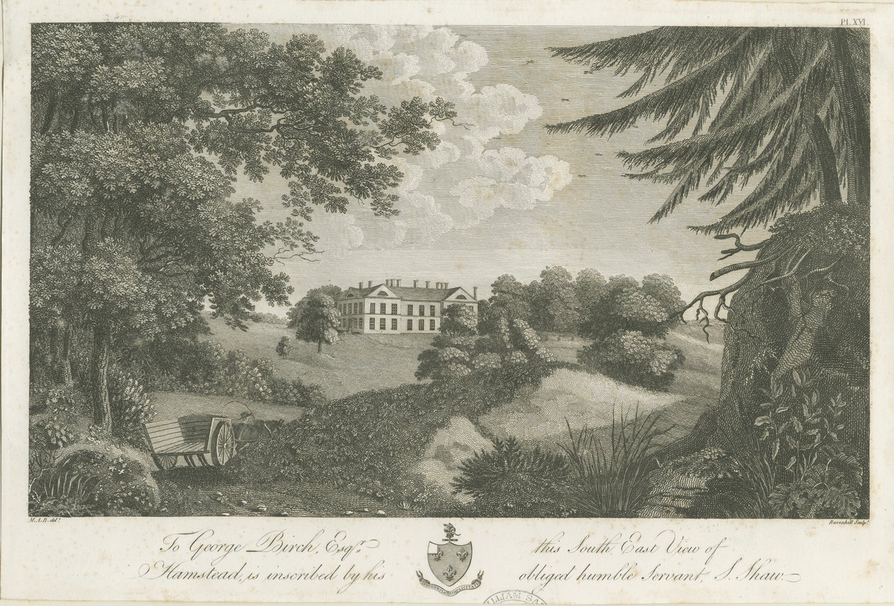 Hamstead Hall (gravure) - Stebbing Shaw