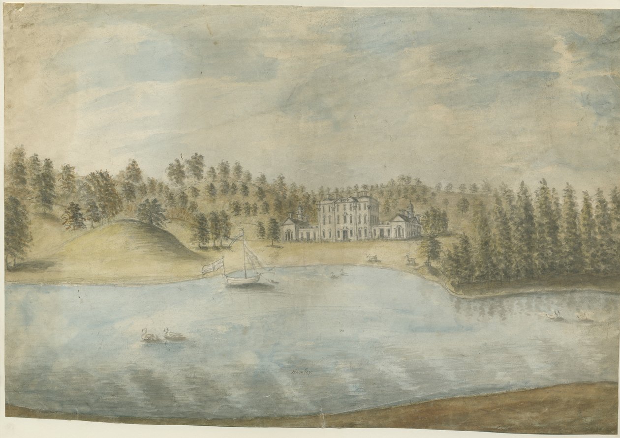 Himley Hall: aquarelle, nd [1762-1798] - Stebbing Shaw