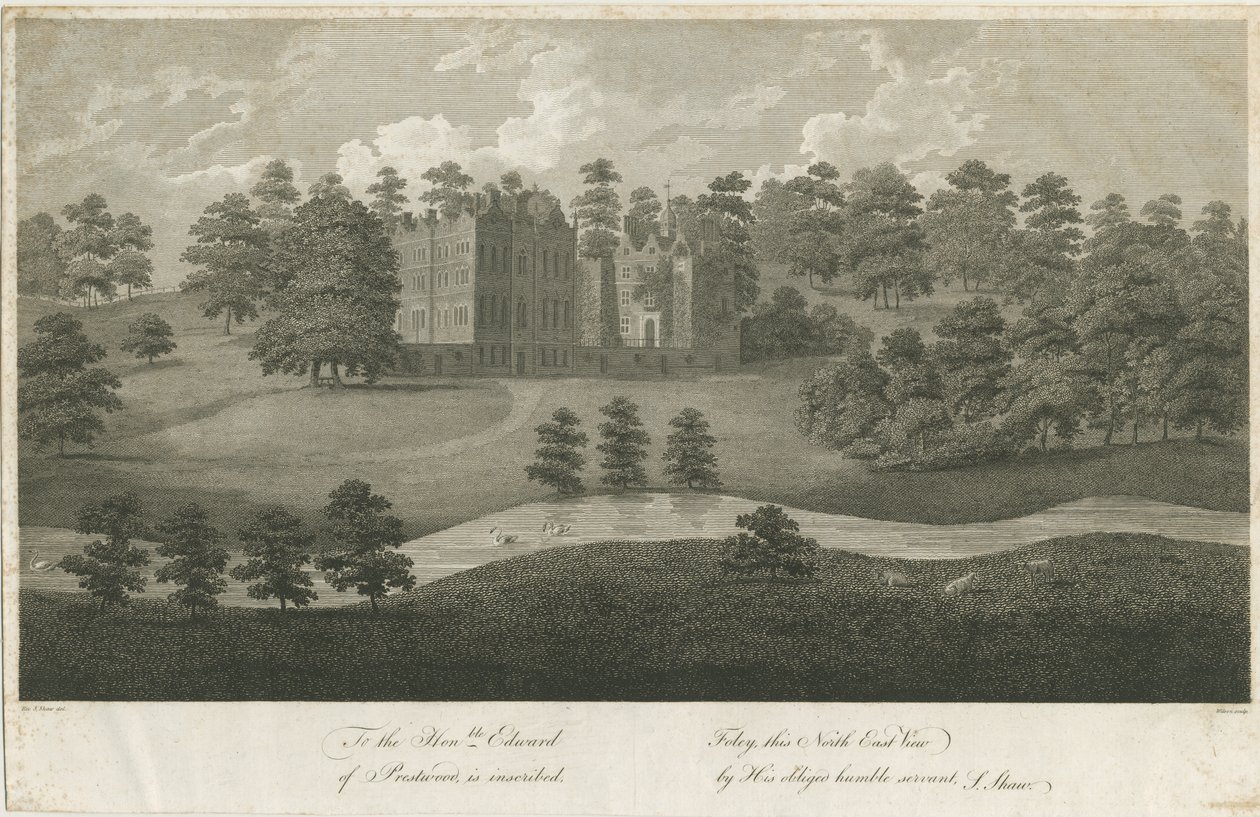 Prestwood Hall (gravure) - Stebbing Shaw
