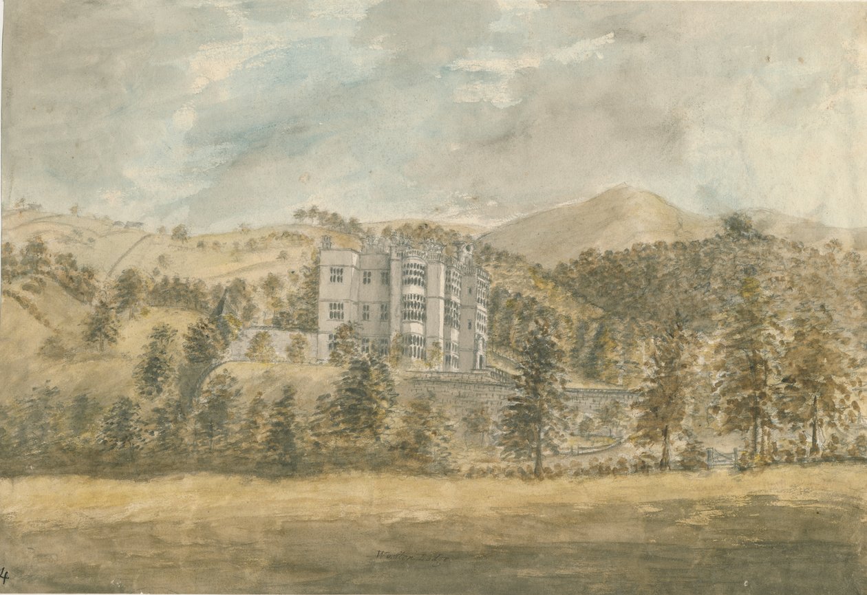 Wootton Lodge : aquarelle, nd [1794] - Stebbing Shaw
