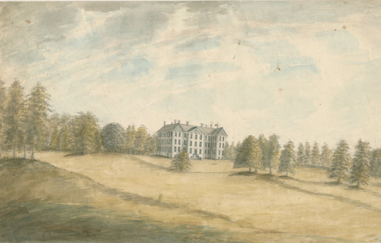 Wrottesley Hall : aquarelle, nd [1762-1802] - Stebbing Shaw