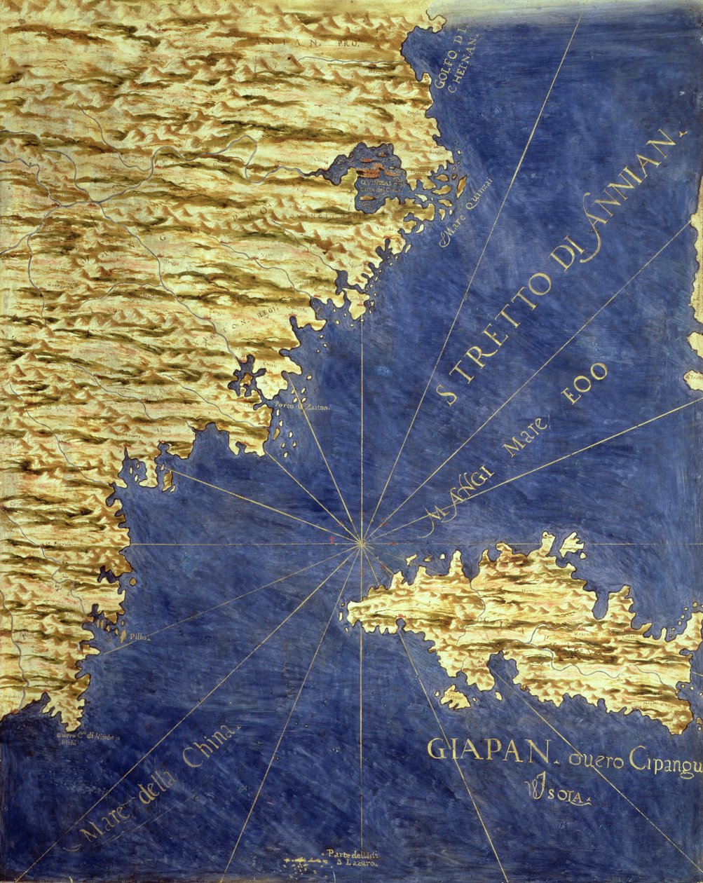 Carte du Japon du XVIe siècle, de la 