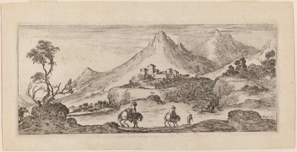 Paysage avec château - Stefano della Bella