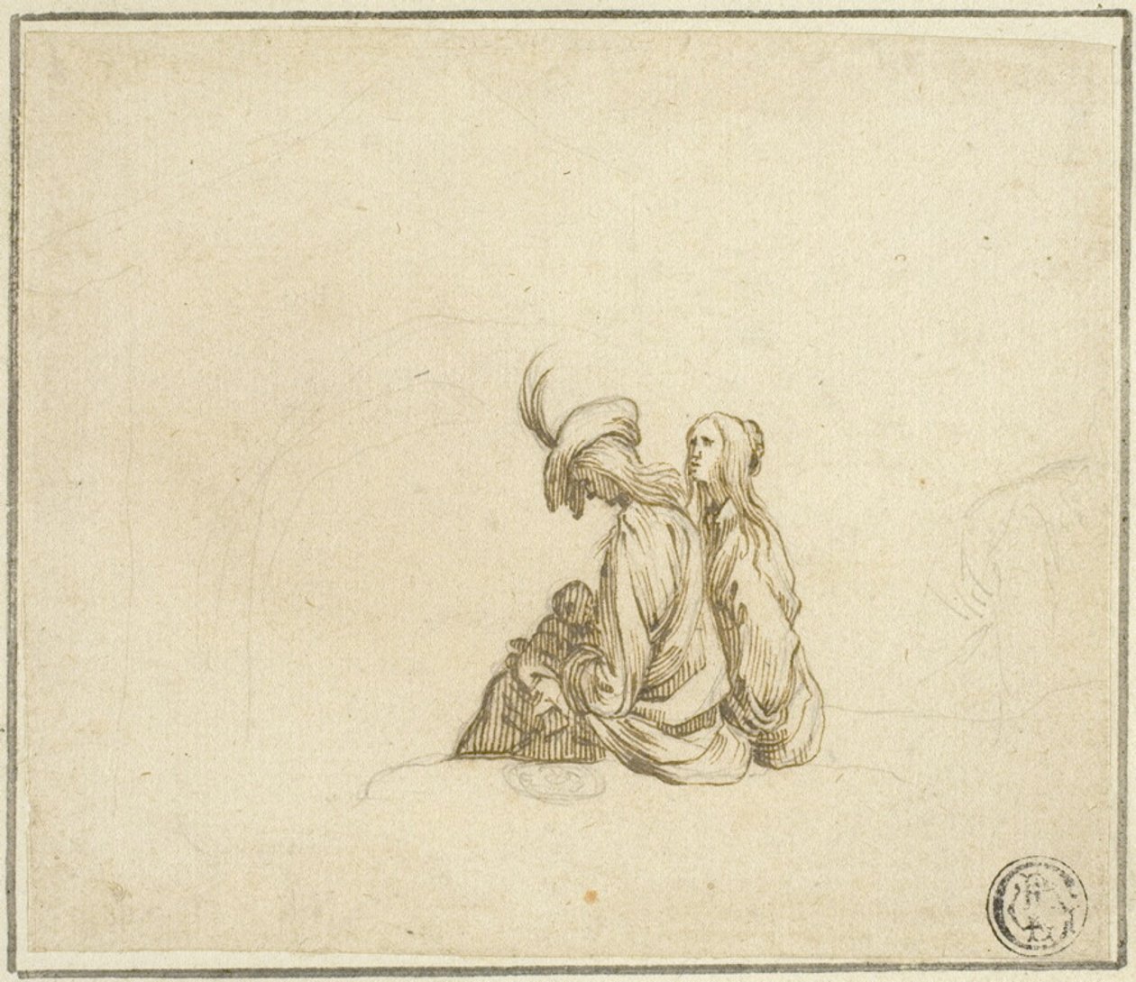 Deux femmes tziganes avec un enfant - Stefano della Bella