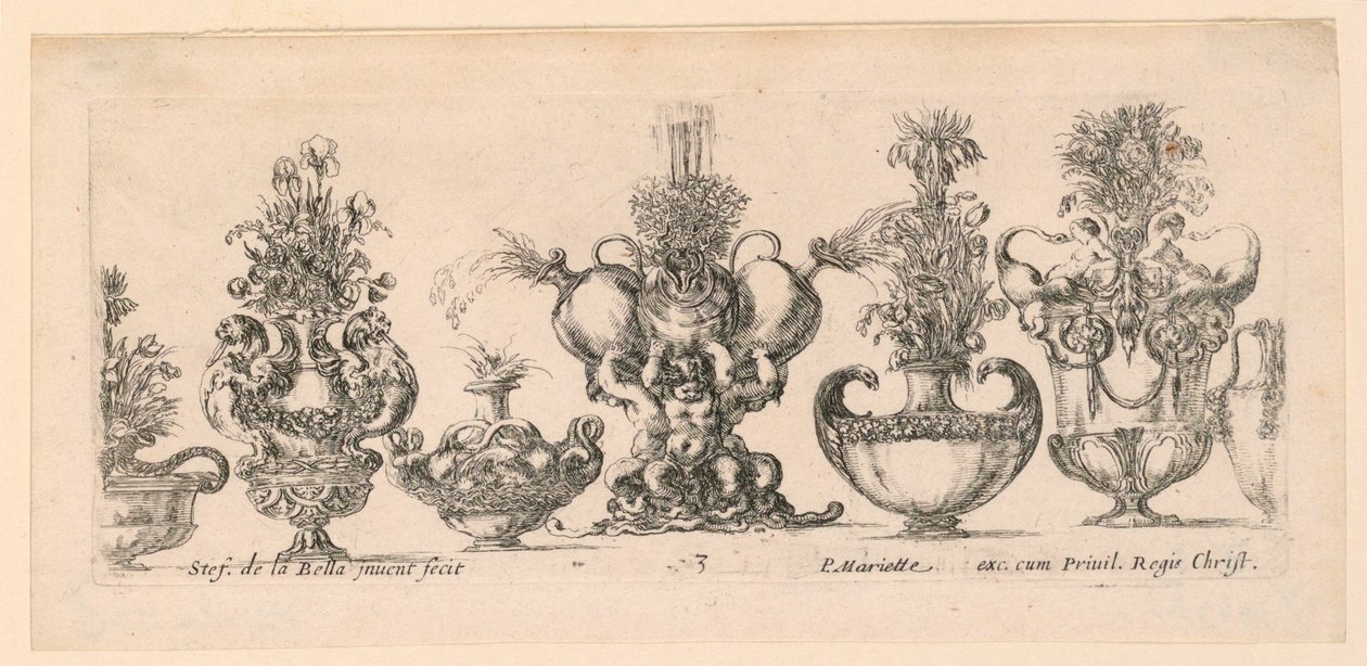 Vases, de "Raccolta di Vasi Diversi" - Stefano della Bella
