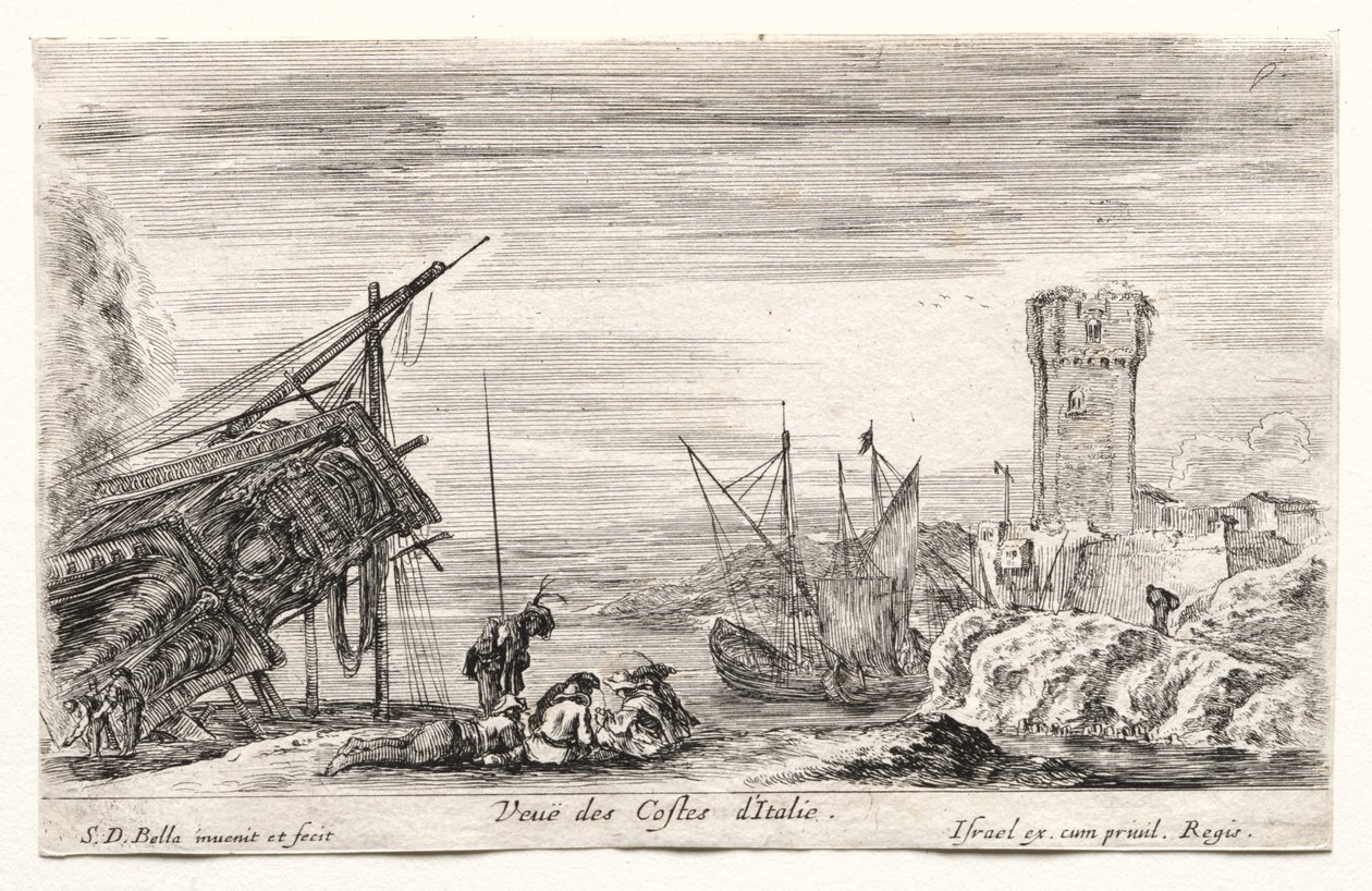 Vue de la côte italienne - Stefano della Bella