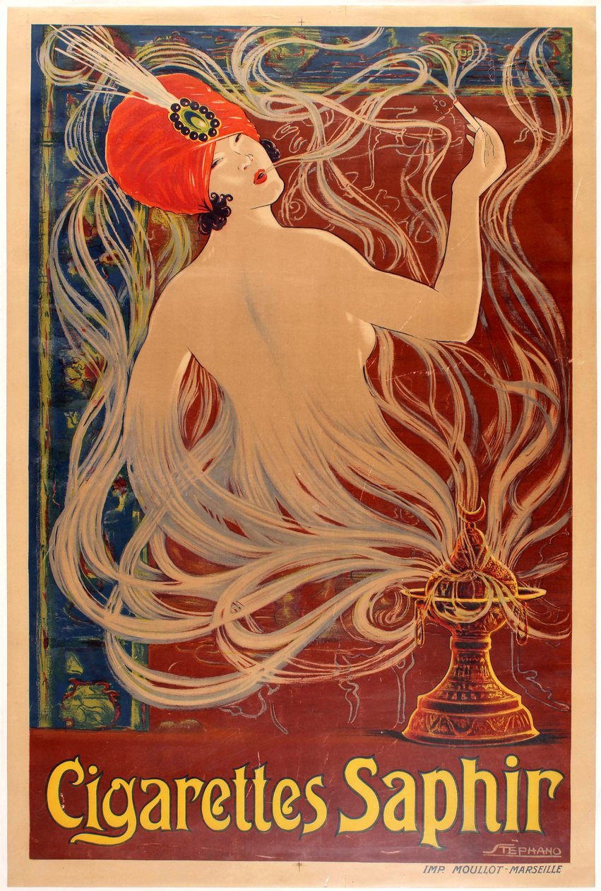 Cigarettes Saphir, 1910 - Stephano