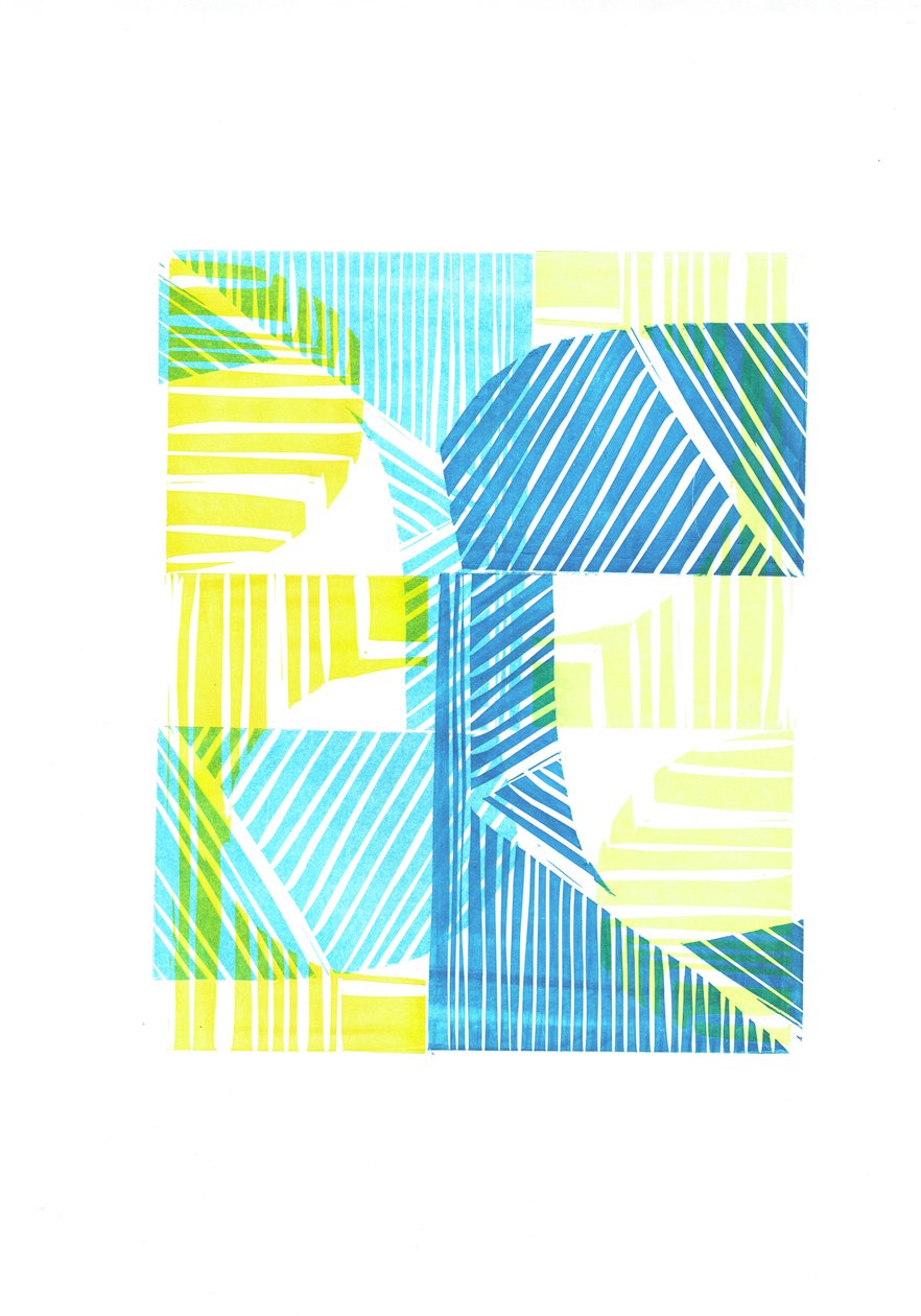 1973 II, 2016 (linogravure sur papier) - Stephen Dow