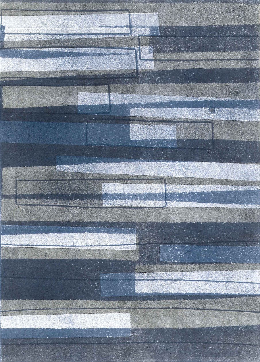Planches II, 2015 (monoprint sur papier) - Stephen Dow