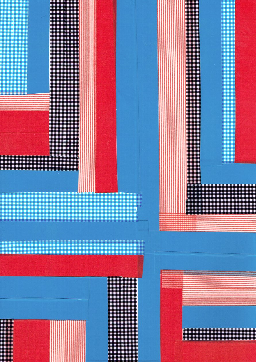 Criss cross II, 2017 (ruban adhésif sur papier) - Stephen Dow