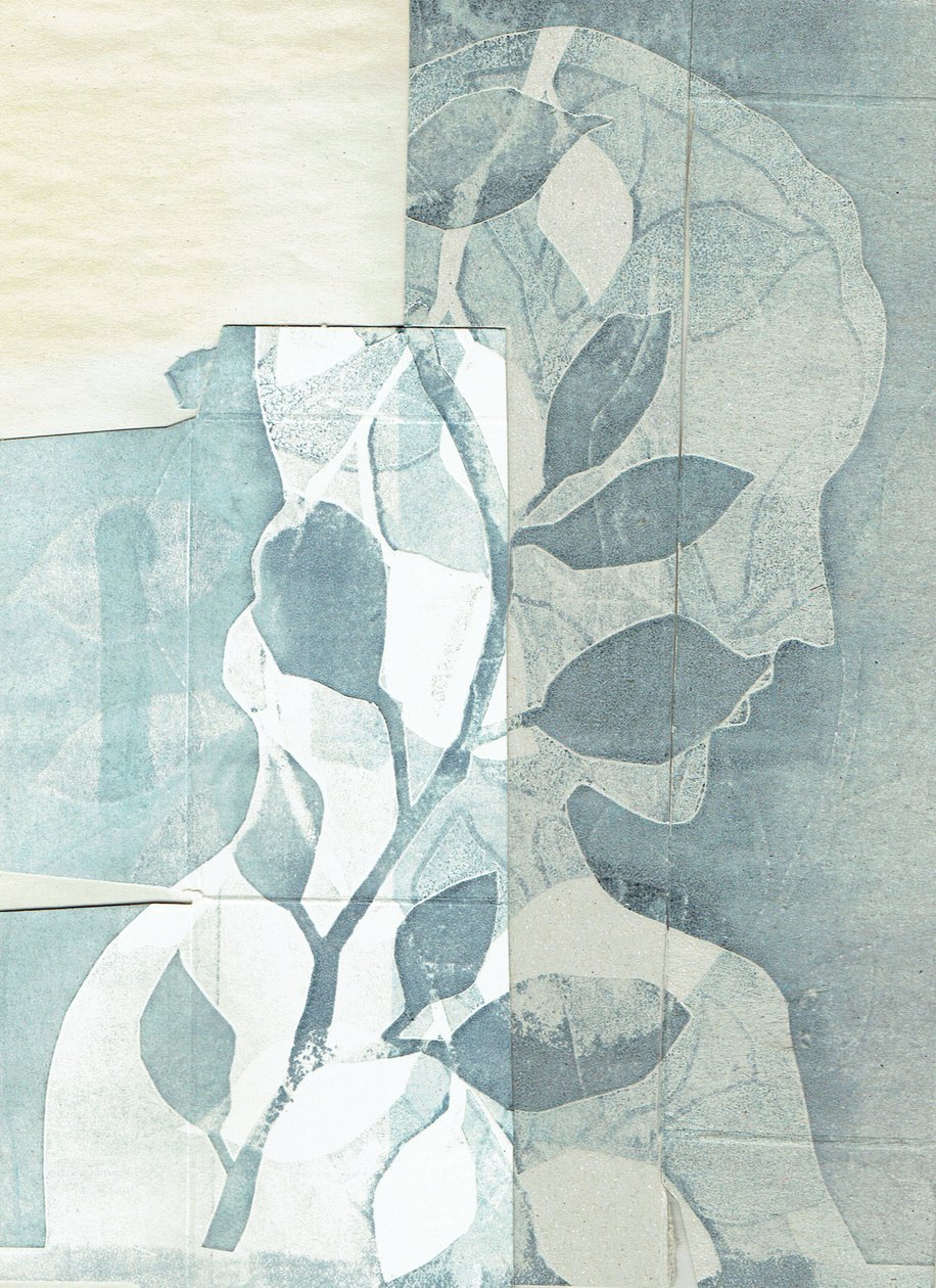 La Foret II, 2016 (monoprint  collage) - Stephen Dow