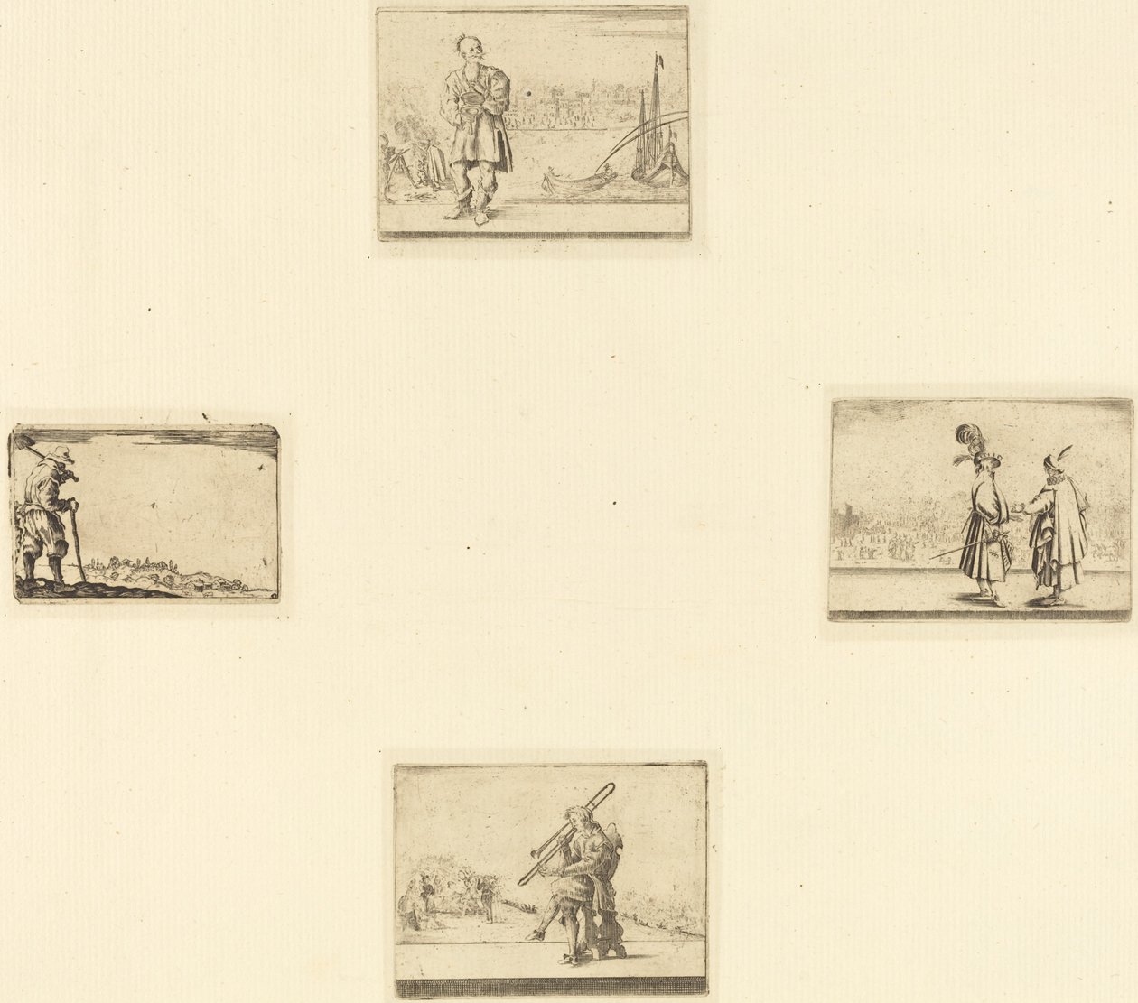 Feuille de gravures - Style of Jacques Callot