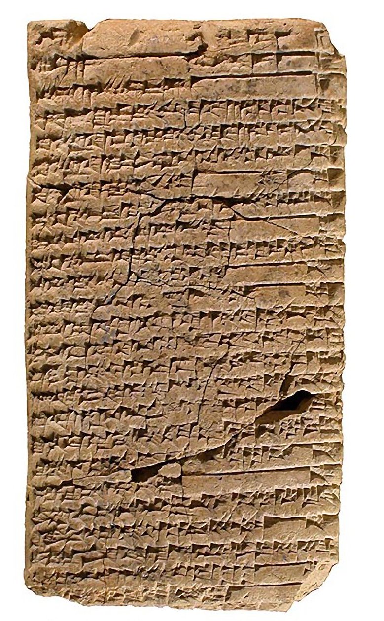 La tablette cunéiforme de Shuruppak, vers 1900-1700 av. J.-C. - Sumerian