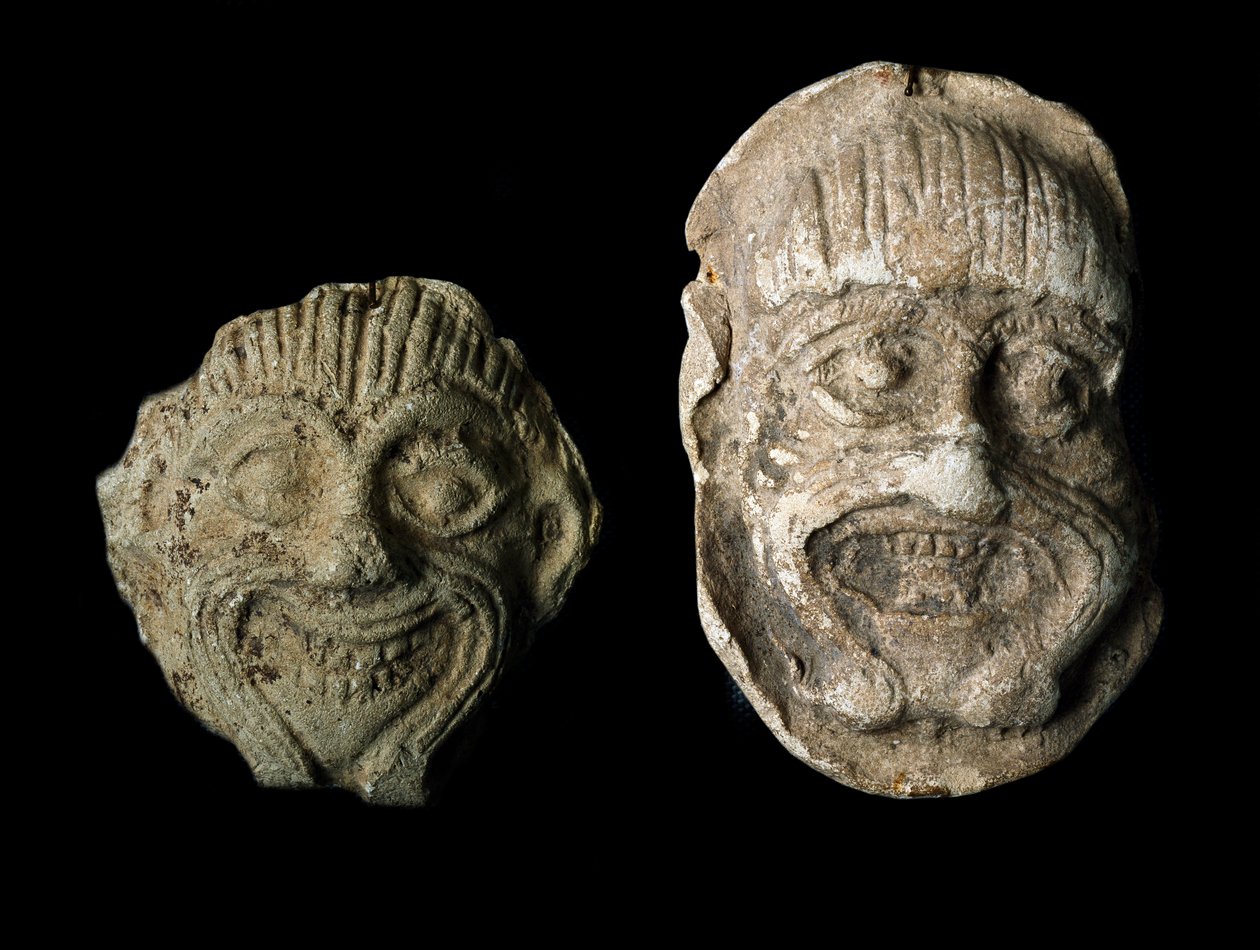 Têtes du démon Humbaba (terre cuite) - Sumerian Sumerian
