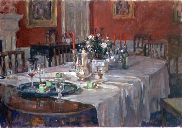 Table à Manger avec Pichet en Argent - Susan Ryder