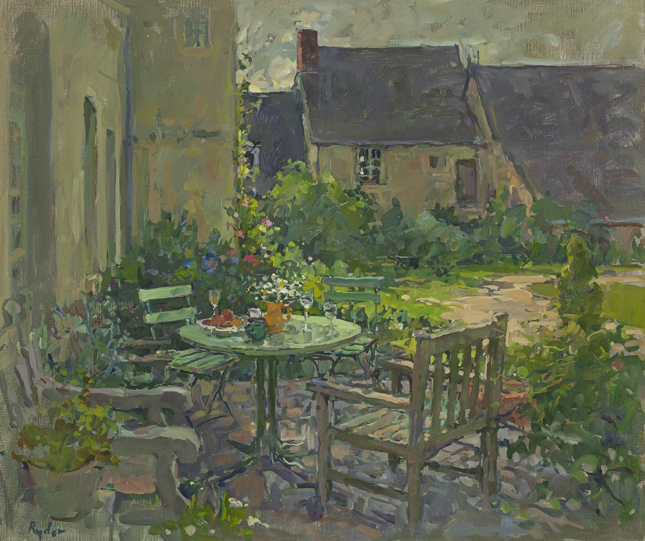 Boissons dans la cour, Champfreau - Susan Ryder