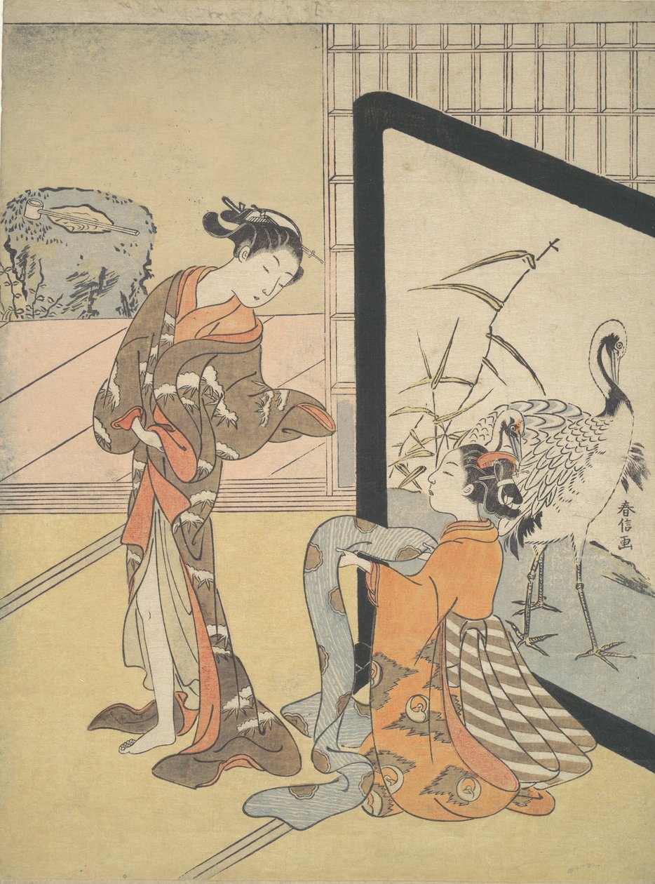 Courtisane et Shinzo, 1725-1770 - Suzuki Harunobu