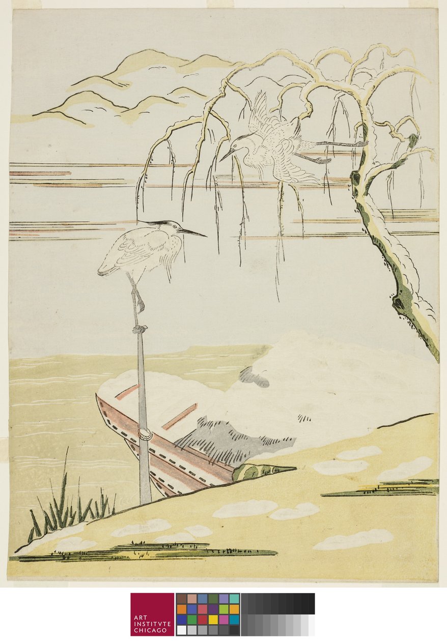 Aigrettes dans la neige, vers 1768 - Suzuki Harunobu