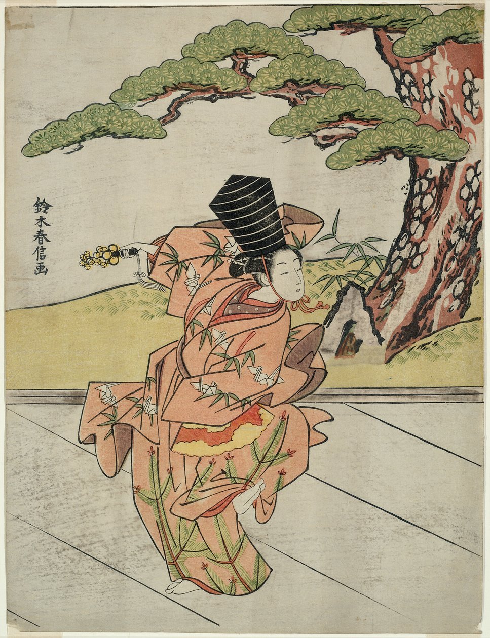 Danseuse Sanbaso - Suzuki Harunobu