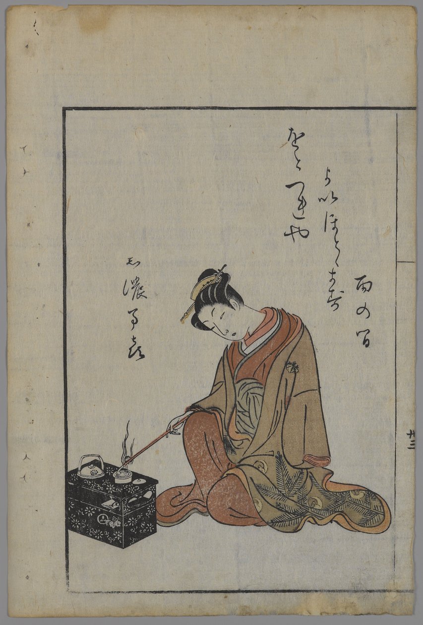 Beauté assise, période Edo - Suzuki Harunobu