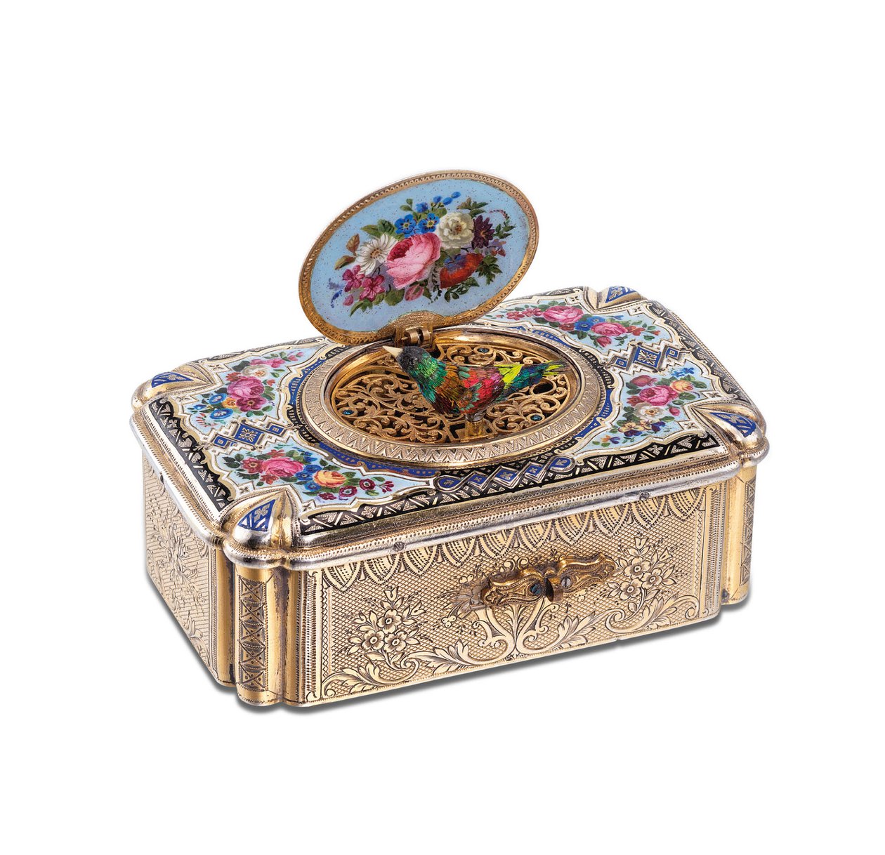 Boîte à oiseau chanteur, vers 1880 - Swiss School