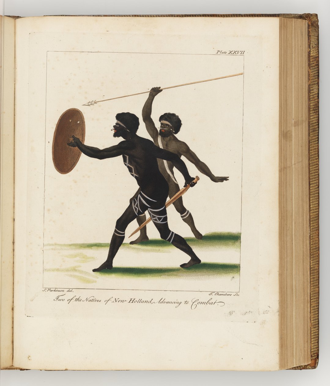 Deux indigènes de la Nouvelle-Hollande, illustration de A journal of a voyage to the South Seas : in His Majestys ship, the Endeavour, 1794 - Sydney