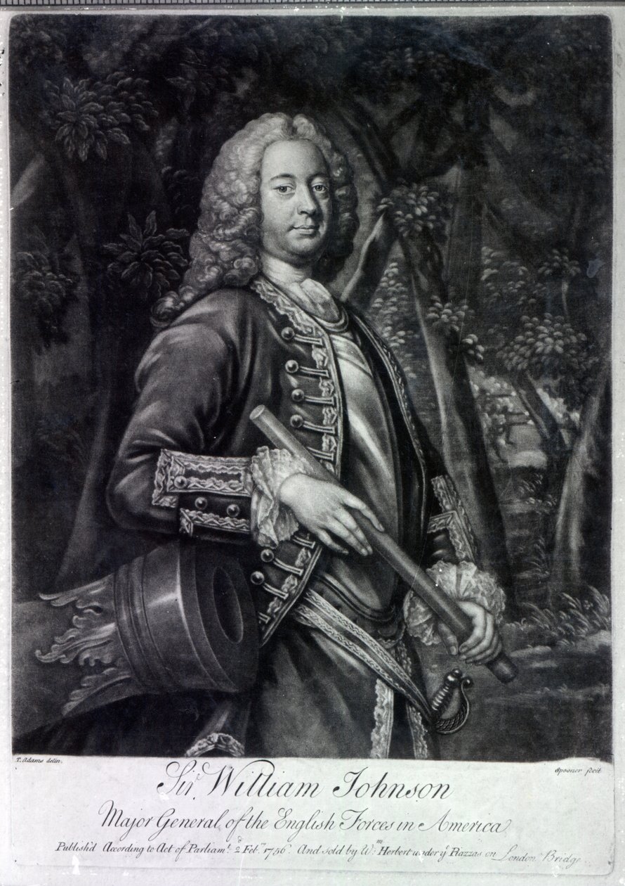 Sir William Johnson, gravé par Charles Spooner, 1756 - T. Adams