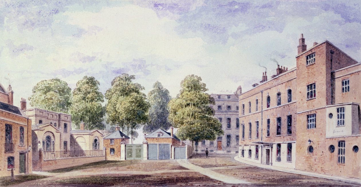 Vue de Whitehall Yard, 1828 - T. Chawner