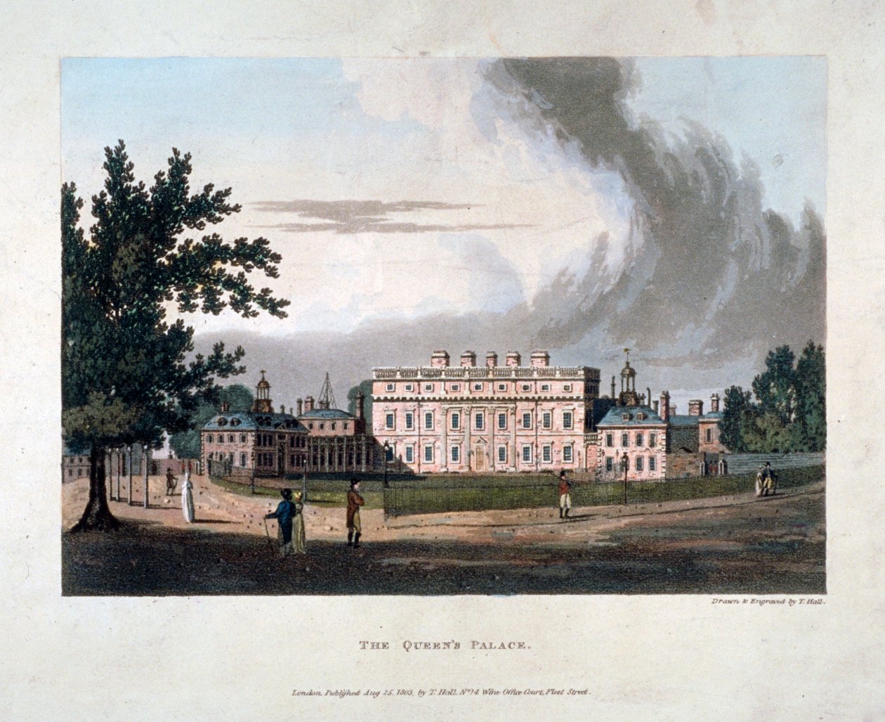 Buckingham House, Westminster, Londres, 1803 - T Hall