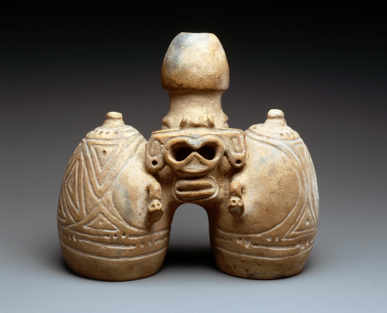Vase à double effigie - Taino Culture