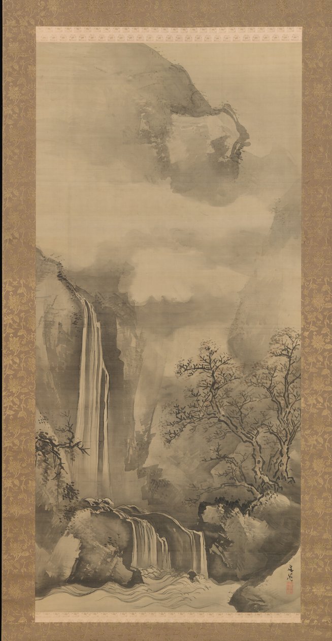 Paysage avec cascade, 1828 - Tani Buncho