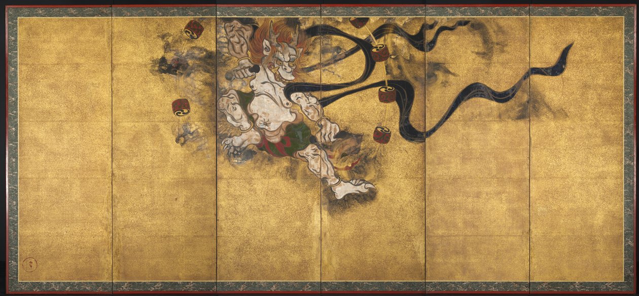 Dieu du tonnerre Raijin, milieu des années 1600 - Tawaraya Sotatsu