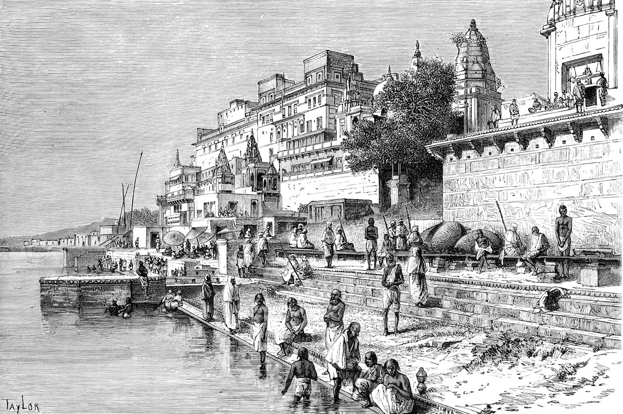 Bénarès Varanasi, Inde, 1895 - Taylor