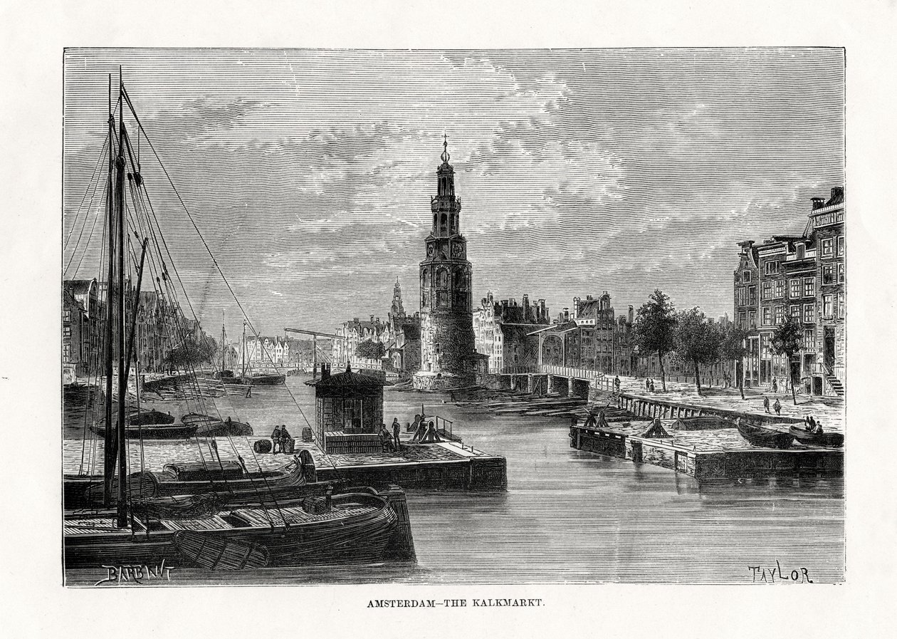 Le Kalkmarkt, Amsterdam, Hollande, 1879 - Taylor