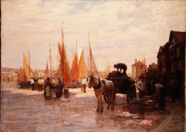 Vue du port de Brixham, Devon - Terrick Williams