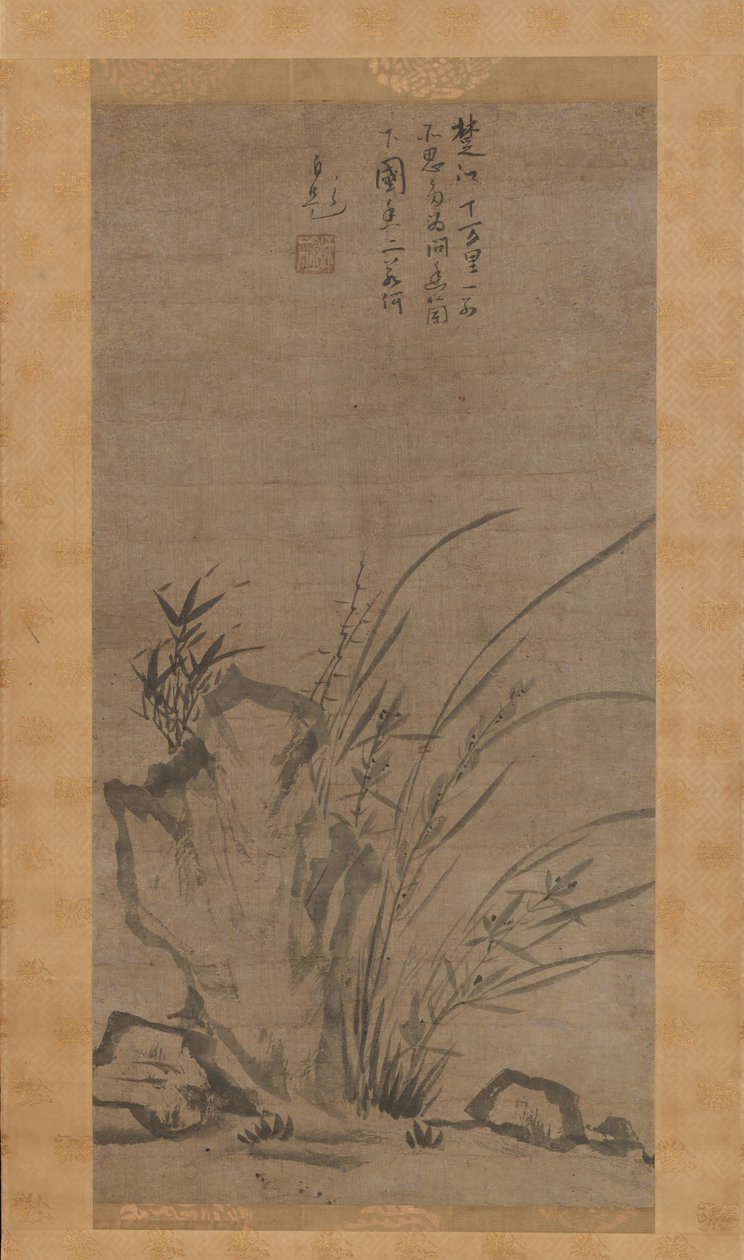 Orchidées, bambous, ronces et rochers, milieu du 14ème siècle - Tesshu Tokusai