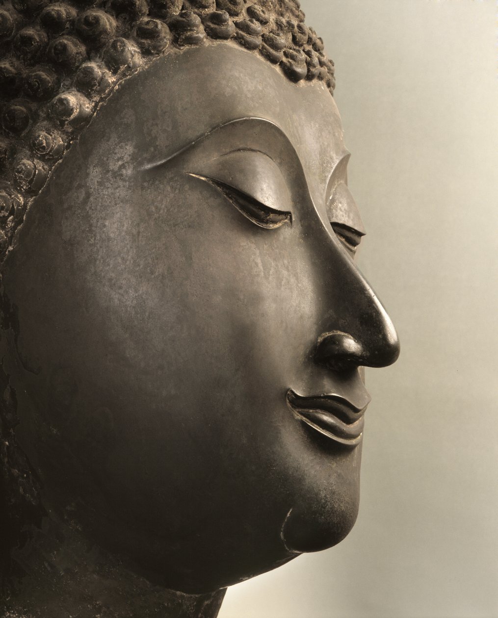 Tête de Bouddha, période Sukhothai - Thai School