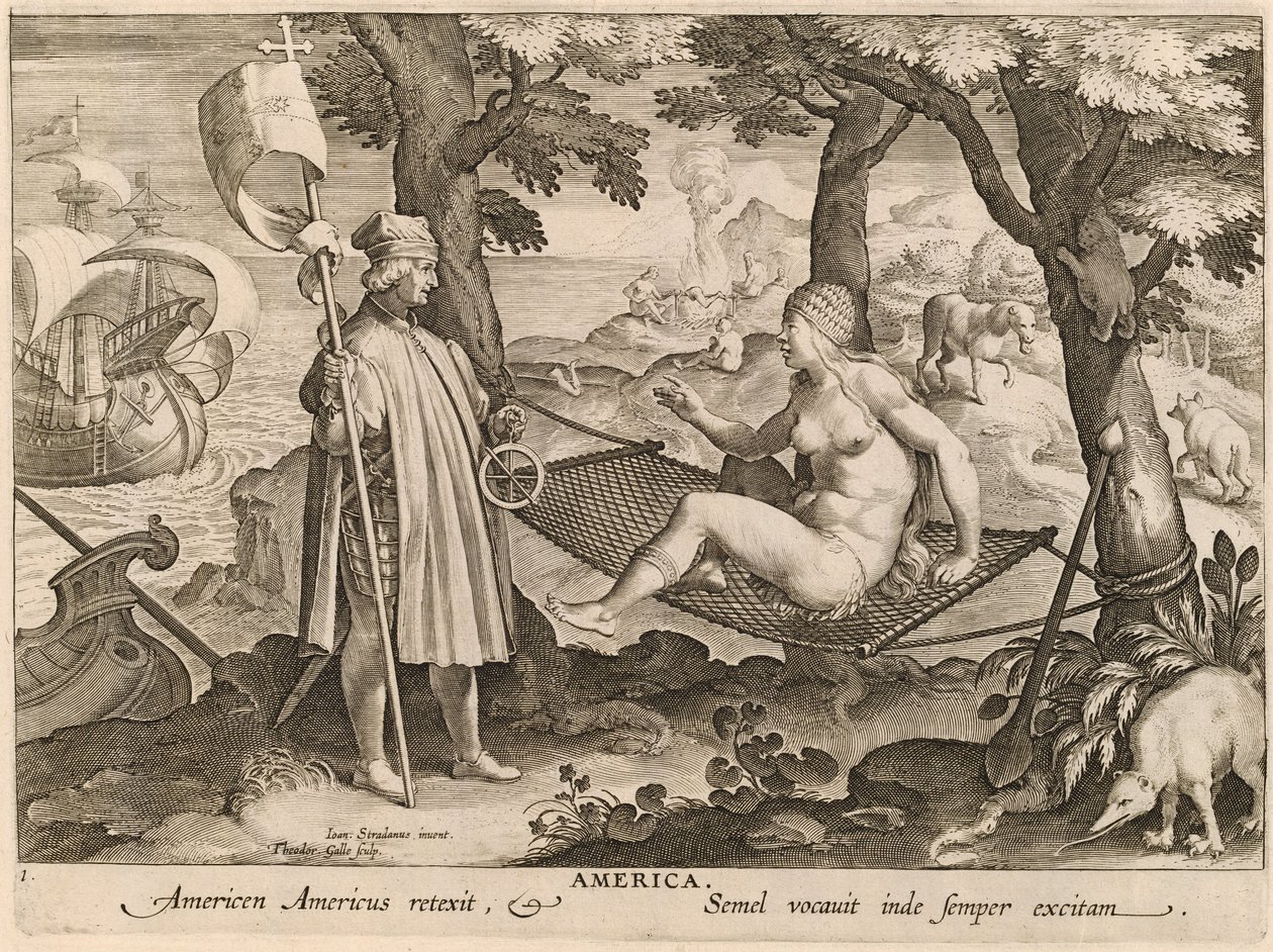 Amérique - Theodor Galle after Jan van der Straet