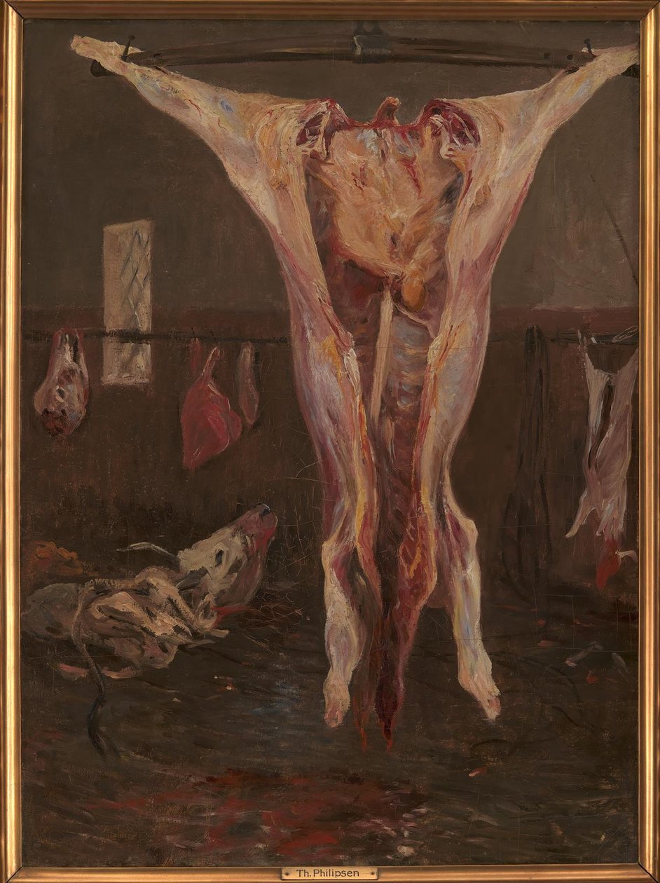 Un bœuf abattu, Rome - Theodor Philipsen