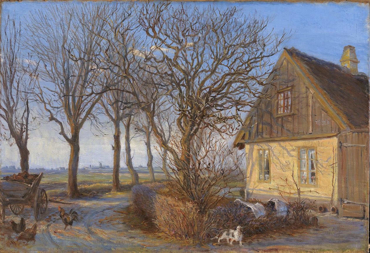 Devant une ferme. Maglebylille - Theodor Philipsen