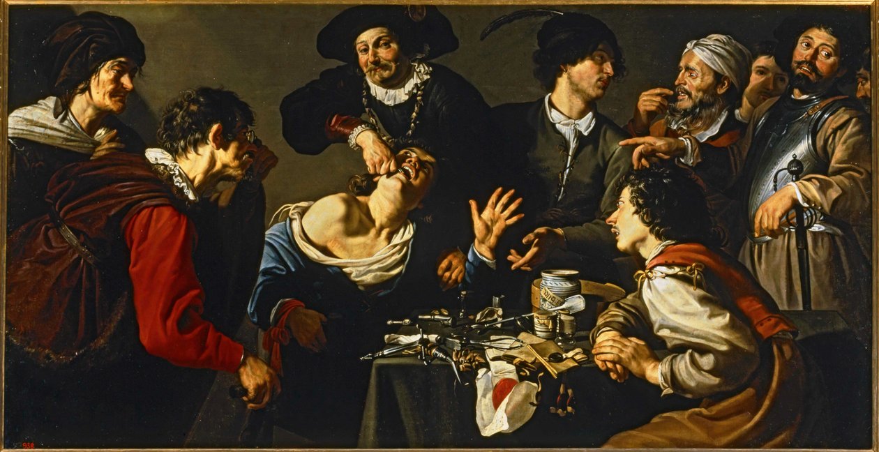 Le dentiste charlatan ... (peinture sur toile) - Theodor Rombouts