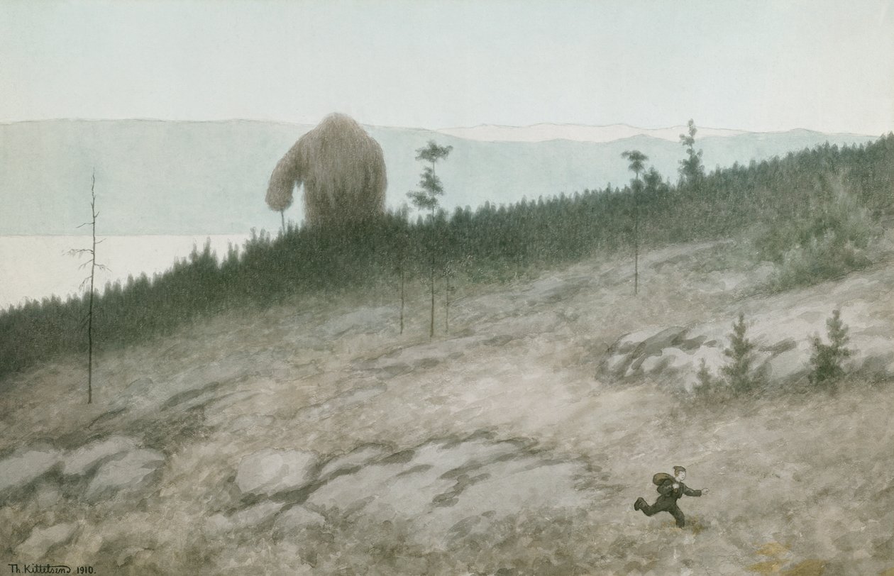 Ash lad et le troll - Theodor Kittelsen