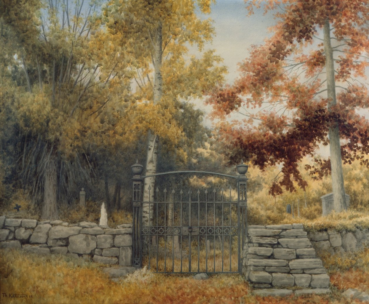 Le cimetière à Bråtebakken - Theodor Kittelsen